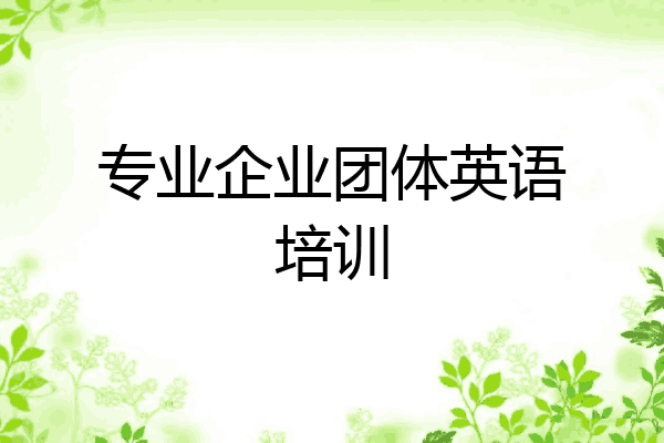 专业企业团体英语培训