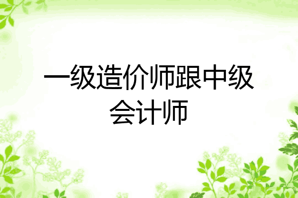 一级造价师跟中级会计师