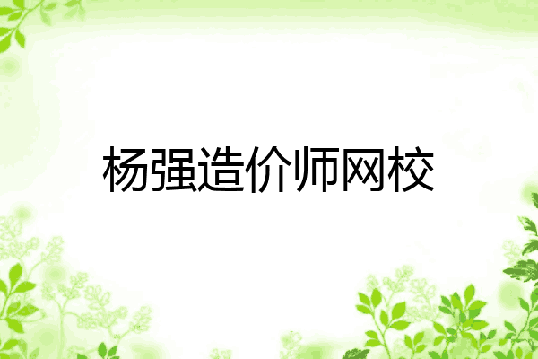 杨强造价师网校