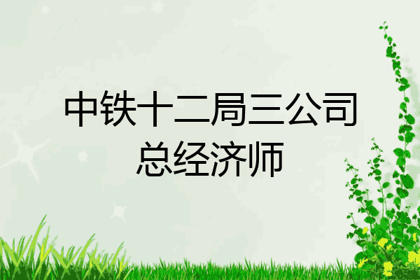 中铁十二局三公司总经济师