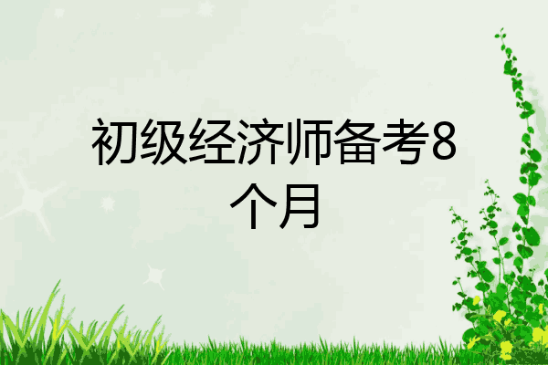 初级经济师备考8个月