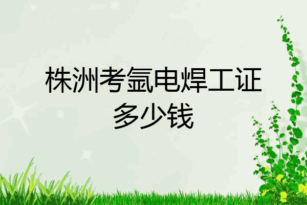 株洲考氩电焊工证多少钱