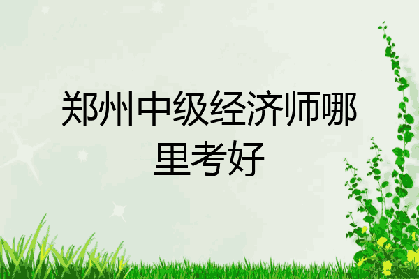 郑州中级经济师哪里考好
