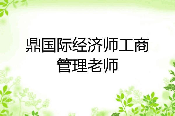 鼎国际经济师工商管理老师
