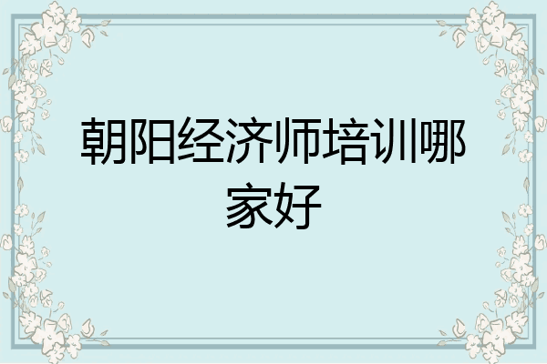 朝阳经济师培训哪家好