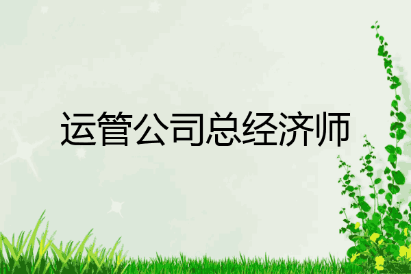 运管公司总经济师