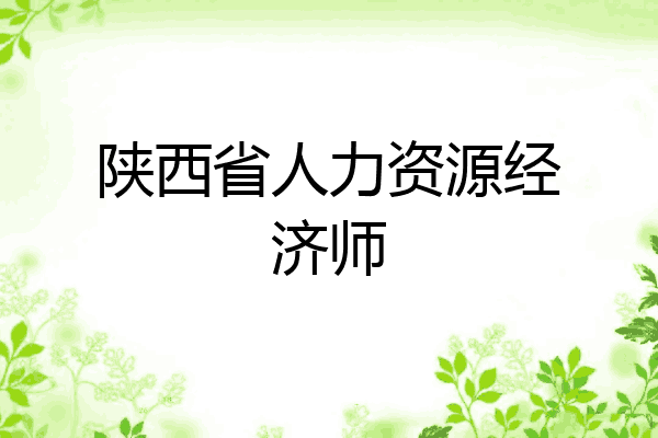 陕西省人力资源经济师