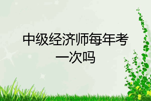 中级经济师每年考一次吗
