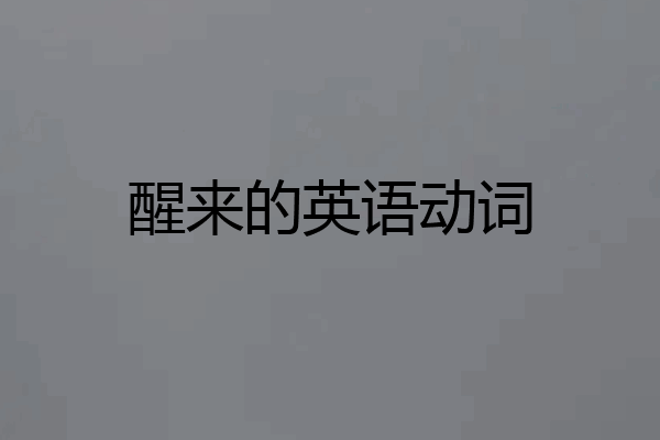 醒来的英语动词