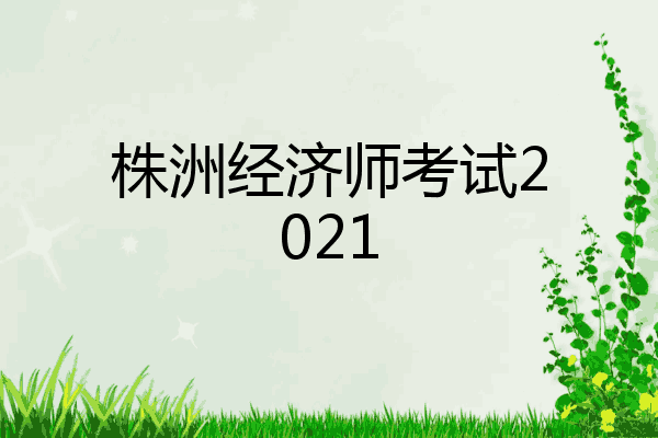 株洲经济师考试2021
