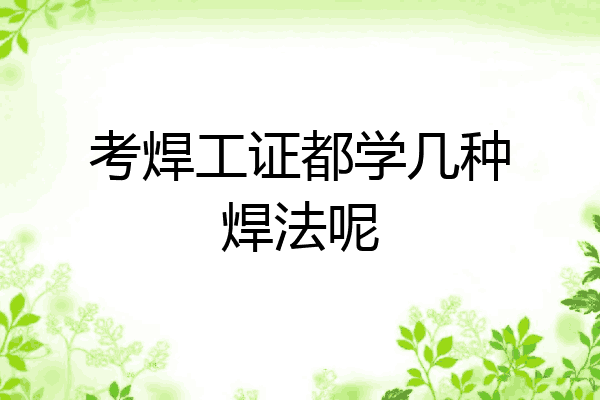 考焊工证都学几种焊法呢