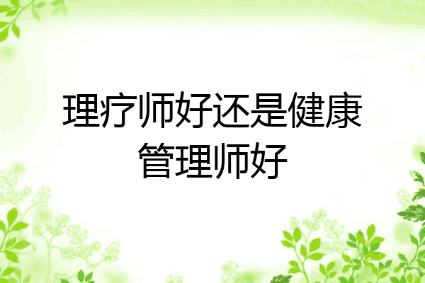 理疗师好还是健康管理师好