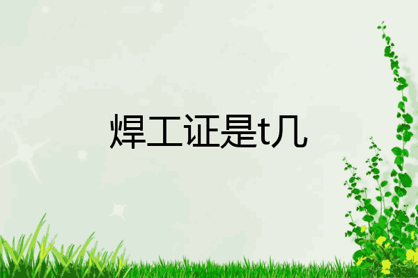 焊工证是t几