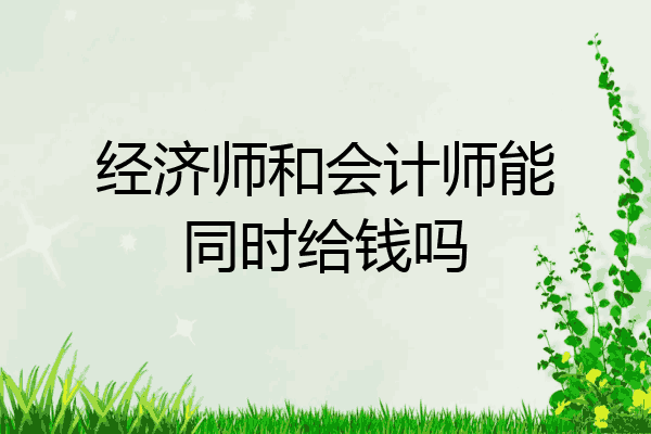 经济师和会计师能同时给钱吗
