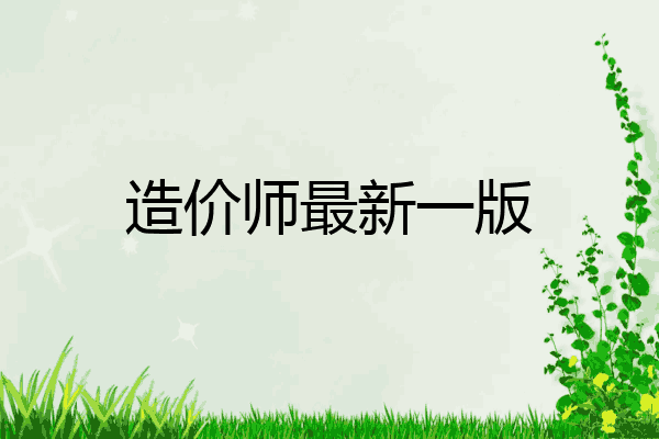 造价师最新一版