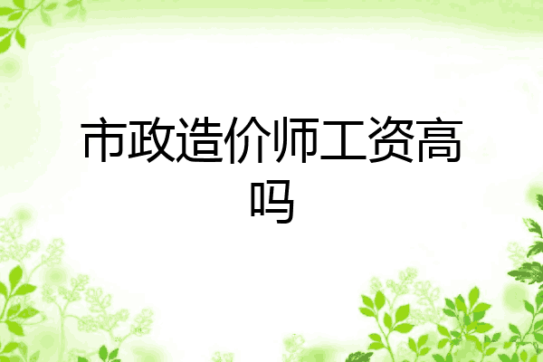 市政造价师工资高吗