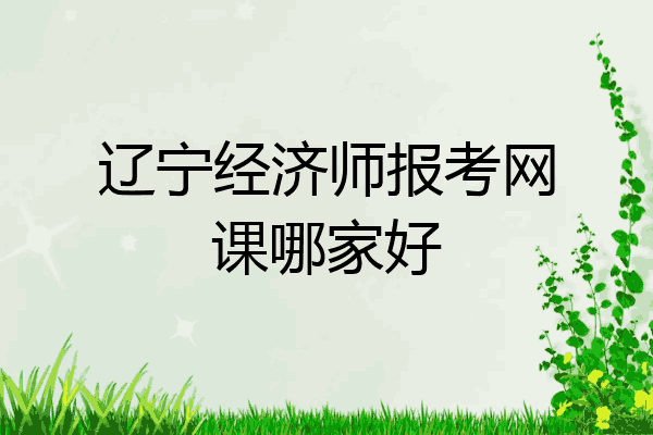 辽宁经济师报考网课哪家好