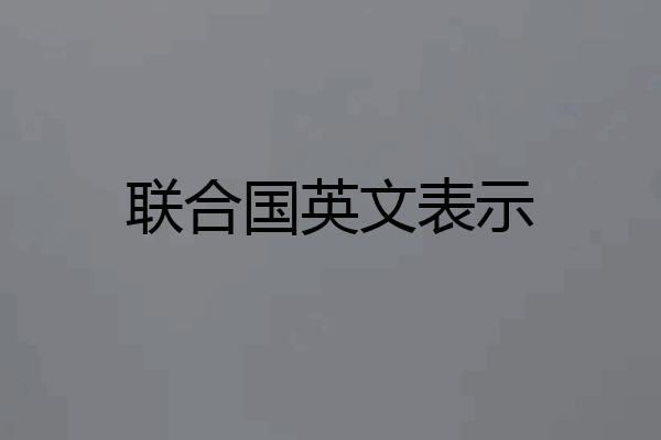 联合国英文表示