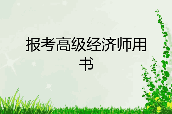 报考高级经济师用书