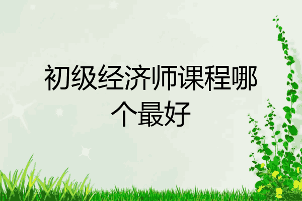 初级经济师课程哪个最好