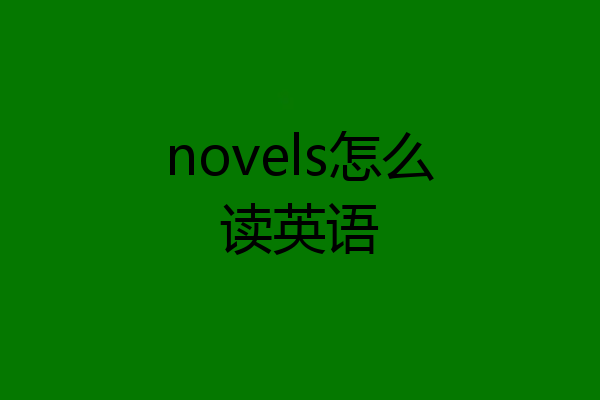 novels怎么读英语