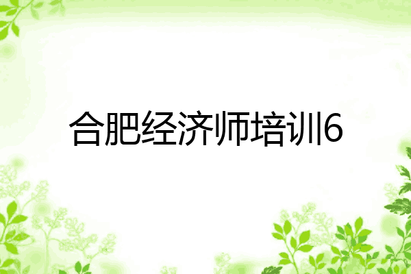 合肥经济师培训6