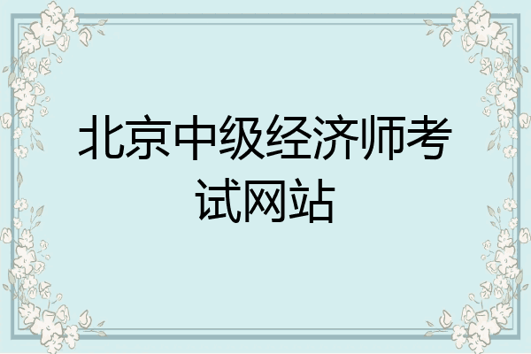 北京中级经济师考试网站