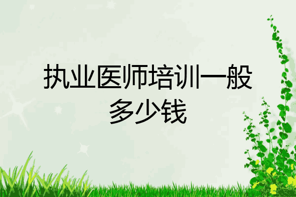执业医师培训一般多少钱