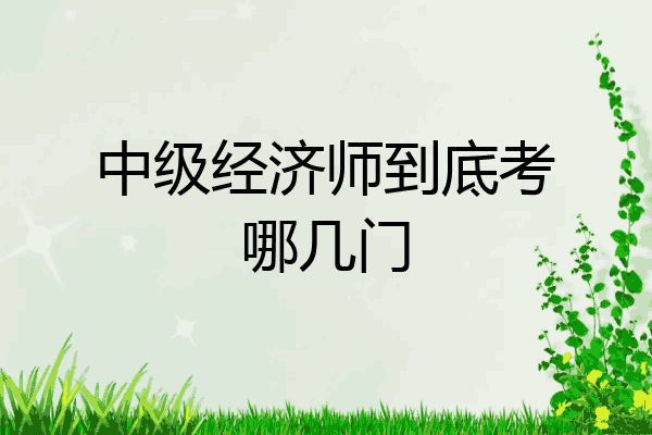 中级经济师到底考哪几门