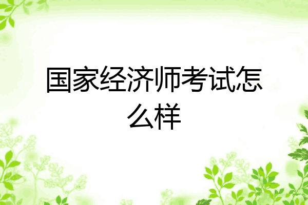 国家经济师考试怎么样