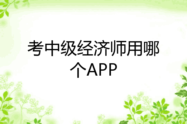 考中级经济师用哪个APP