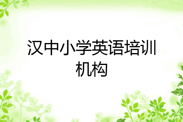 汉中小学英语培训机构