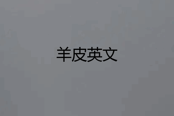 羊皮英文