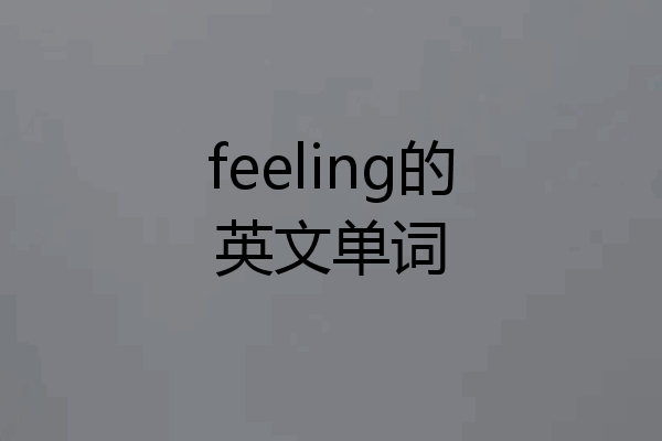 feeling的英文单词