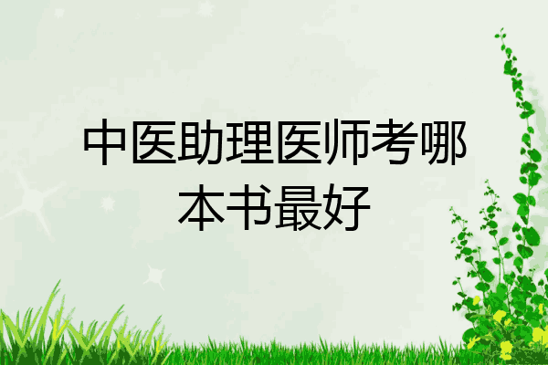 中医助理医师考哪本书最好