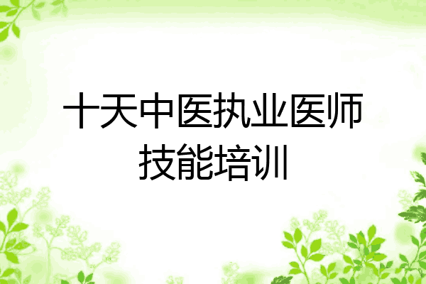 十天中医执业医师技能培训