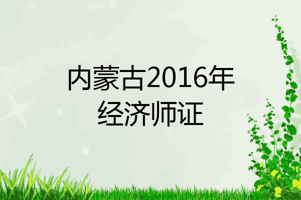 内蒙古2016年经济师证