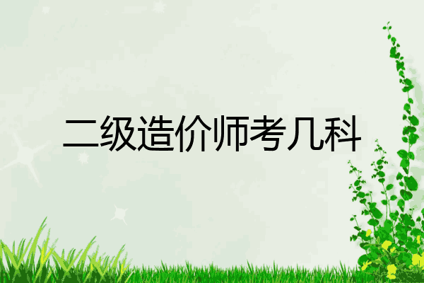 二级造价师考几科