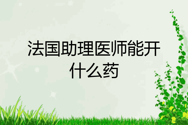 法国助理医师能开什么药