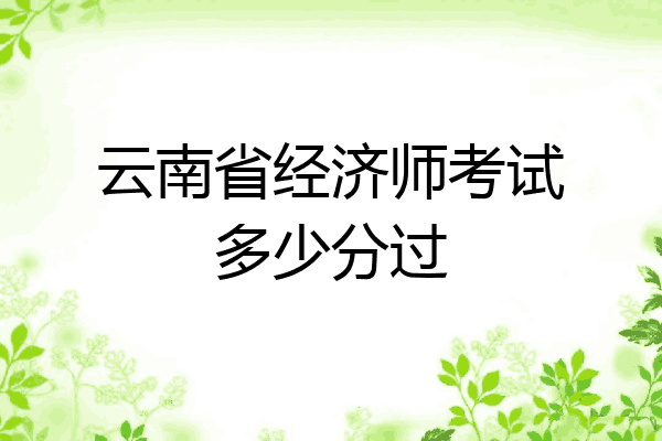 云南省经济师考试多少分过