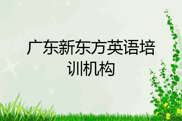 广东新东方英语培训机构
