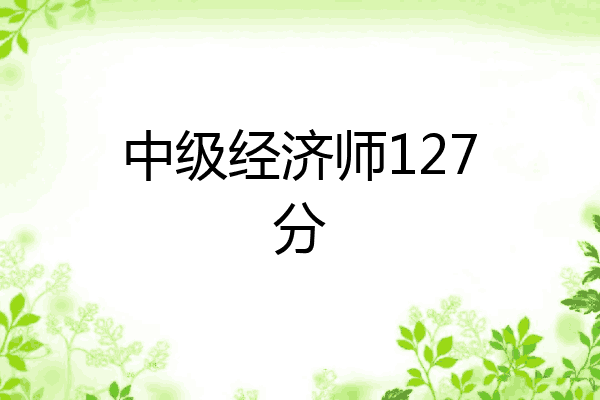 中级经济师127分