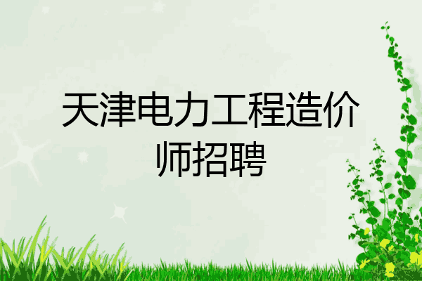 天津电力工程造价师招聘