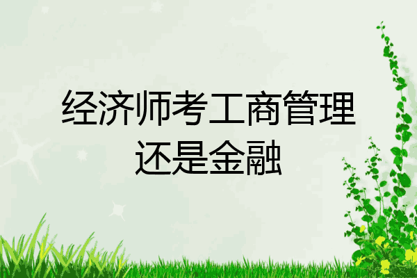 经济师考工商管理还是金融
