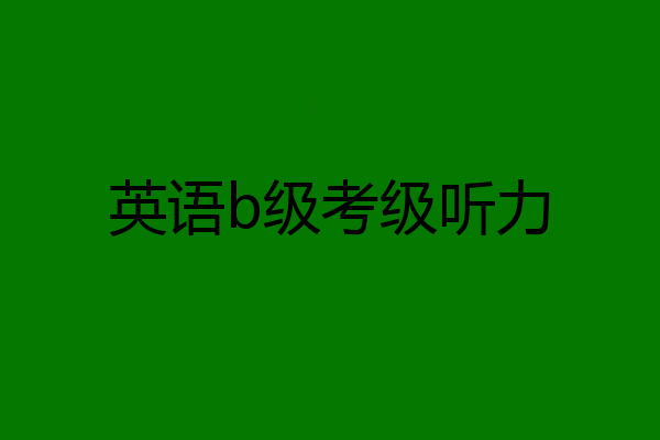 英语b级考级听力
