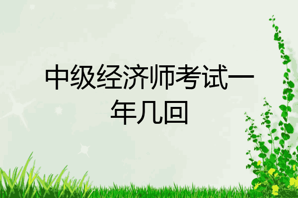 中级经济师考试一年几回