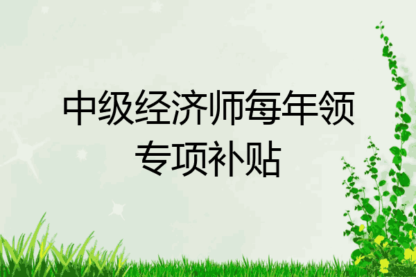 中级经济师每年领专项补贴