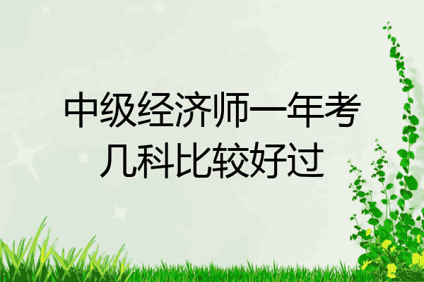 中级经济师一年考几科比较好过