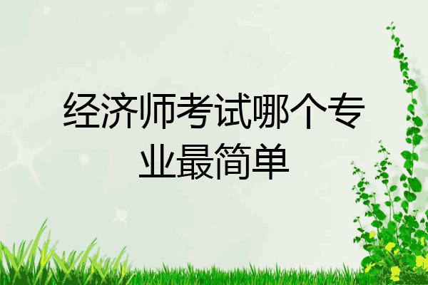 经济师考试哪个专业最简单