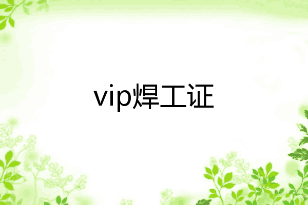 vip焊工证